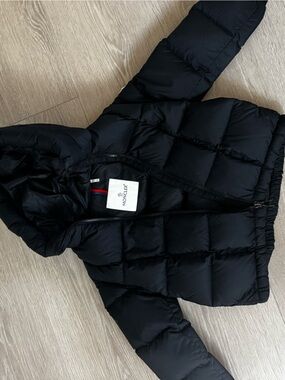 Moncler Black Hooded Quilted Down Jacket